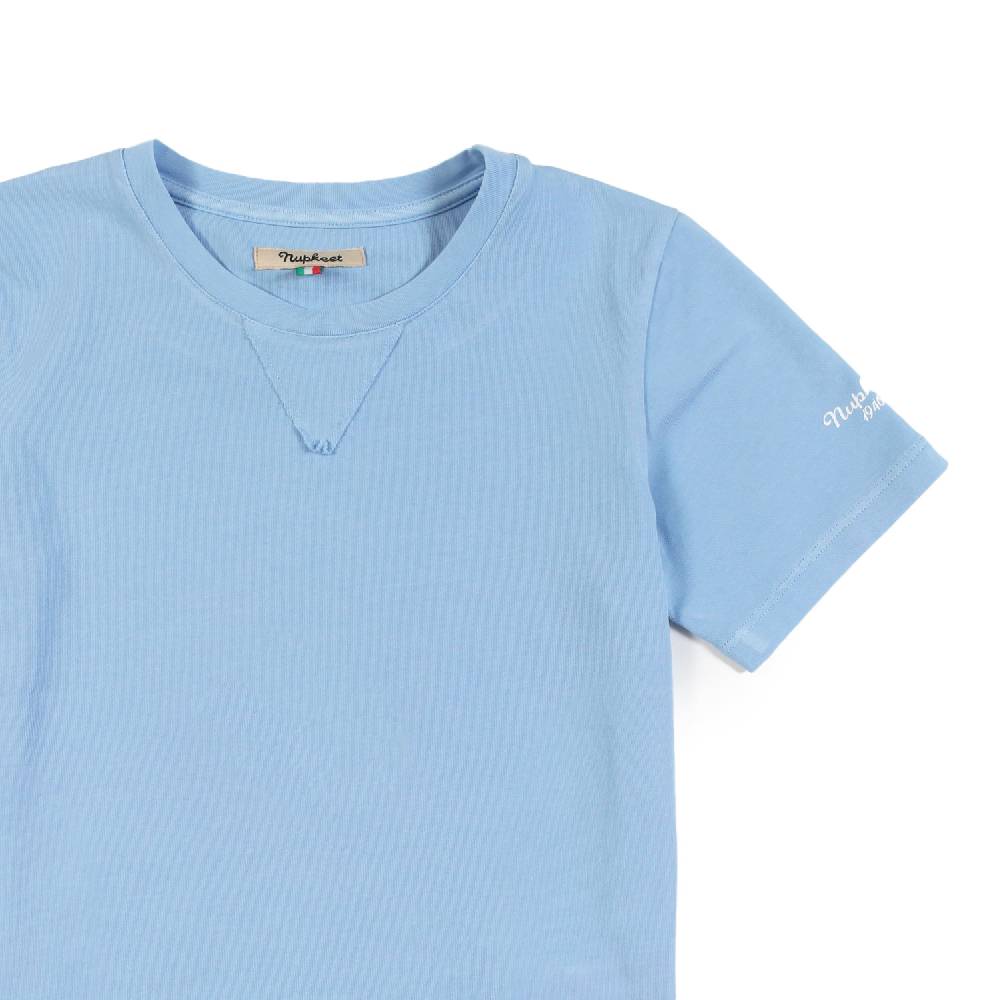 Nupkeet Maglia girocollo celeste – Carango Sconto