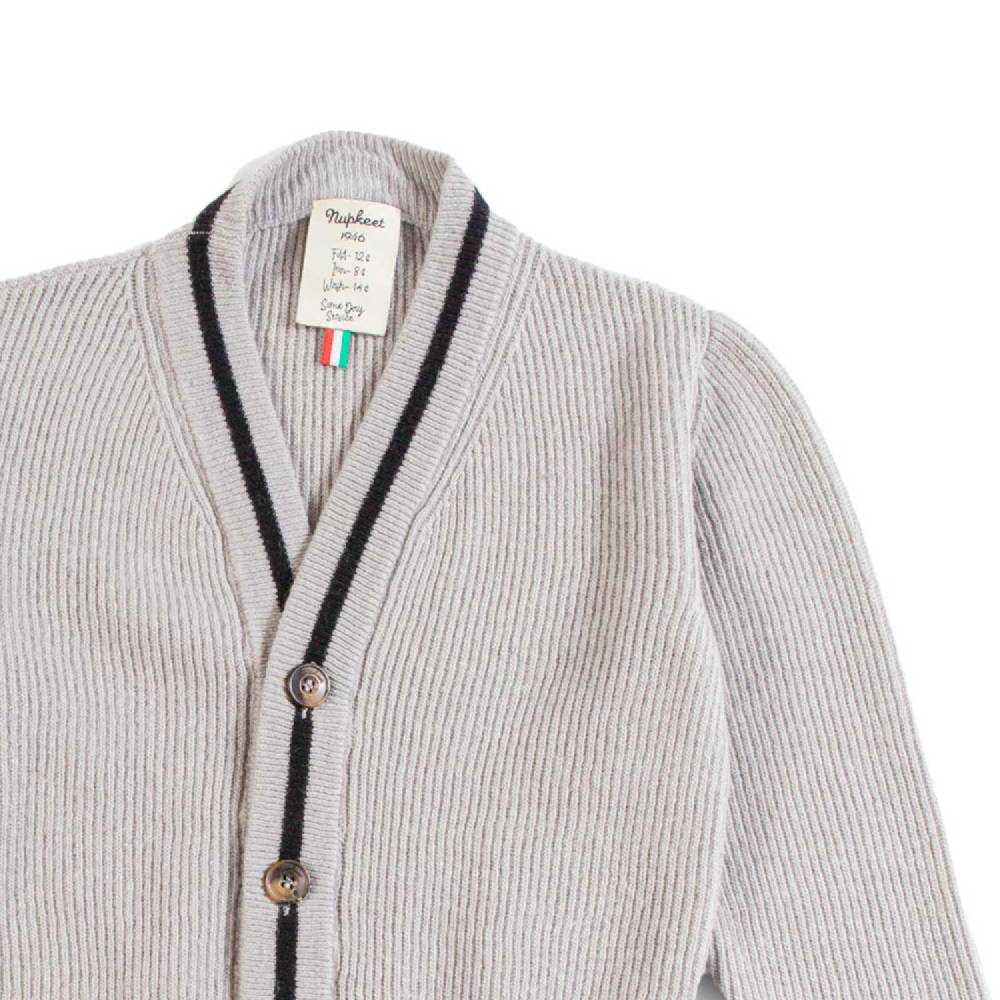 Nupkeet Cardigan Scollo a V Grigio – Poma Outlet