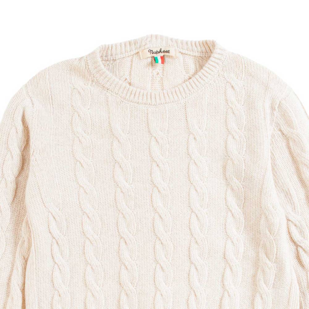 Nupkeet Pullover Girocollo Manica Lunga a Trecce – Varem Vendita Economica