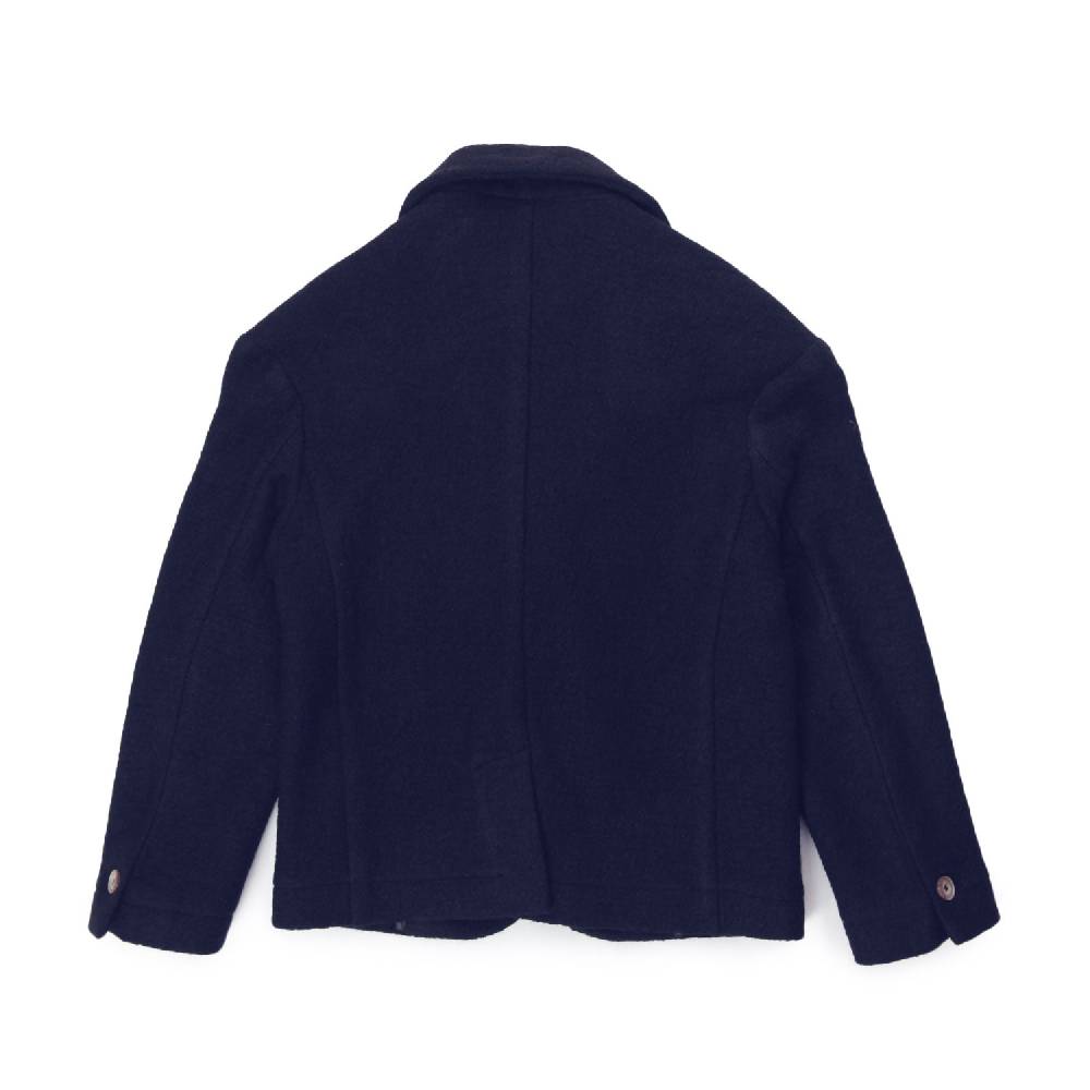 Nupkeet Giacca Davide misto lana blu Nuova