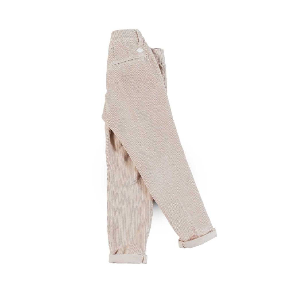 Nupkeet Pantalone con Pinces in Velluto Operato Stretch – Vattern Promozione