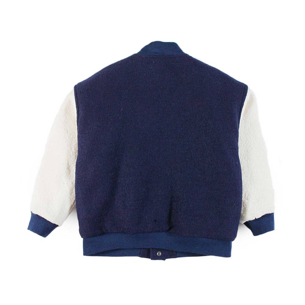 Nupkeet Bomber Bicolore con Patch in lana cotta – Castello Shopping Online