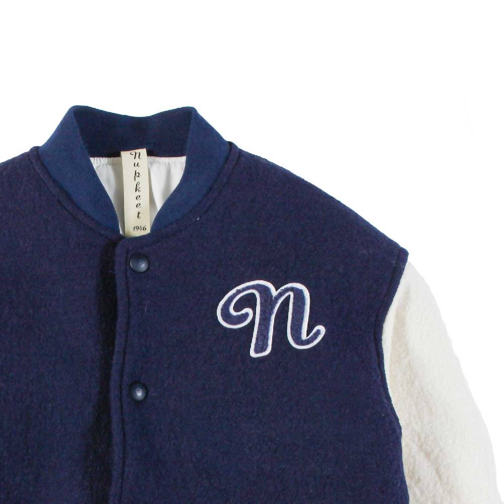 Nupkeet Bomber Bicolore con Patch in lana cotta – Castello Shopping Online