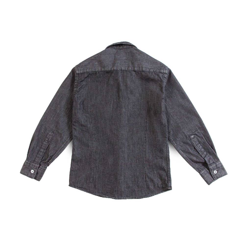 Nupkeet Camicia in Chambray nero – Morello Offerte