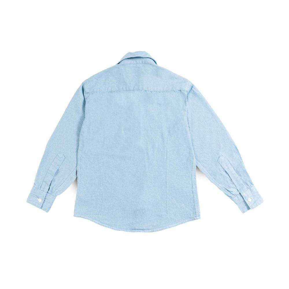Nupkeet Camicia con Taschino in Denim Blu – Varano Hotsell