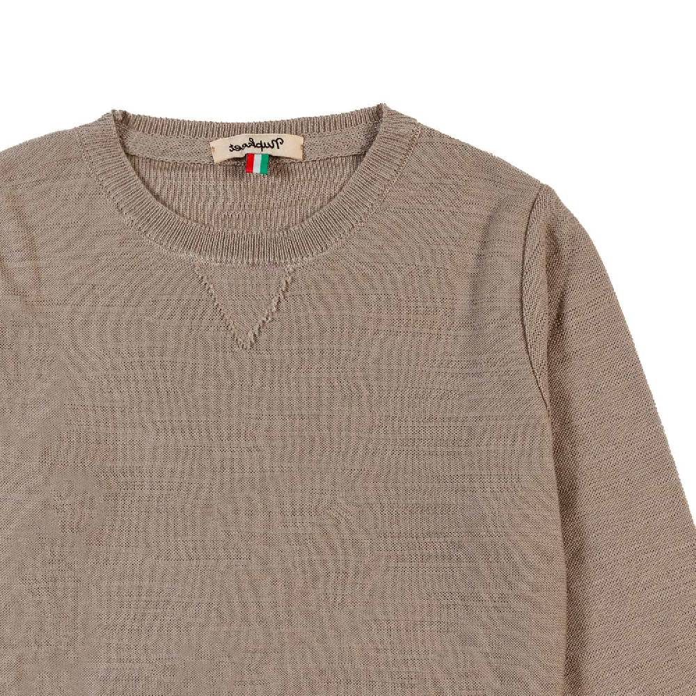 Nupkeet Pullover tricot beige sabbia Capalbio Spedizione Gratuita