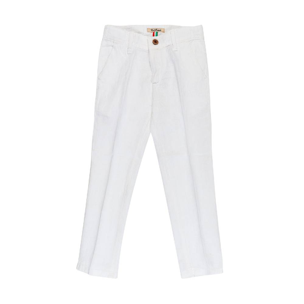 Nupkeet Pantalone lino bianco Bari Shopping Online