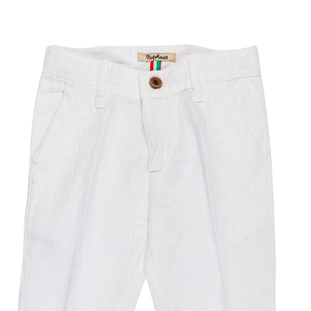 Nupkeet Pantalone lino bianco Bari Shopping Online