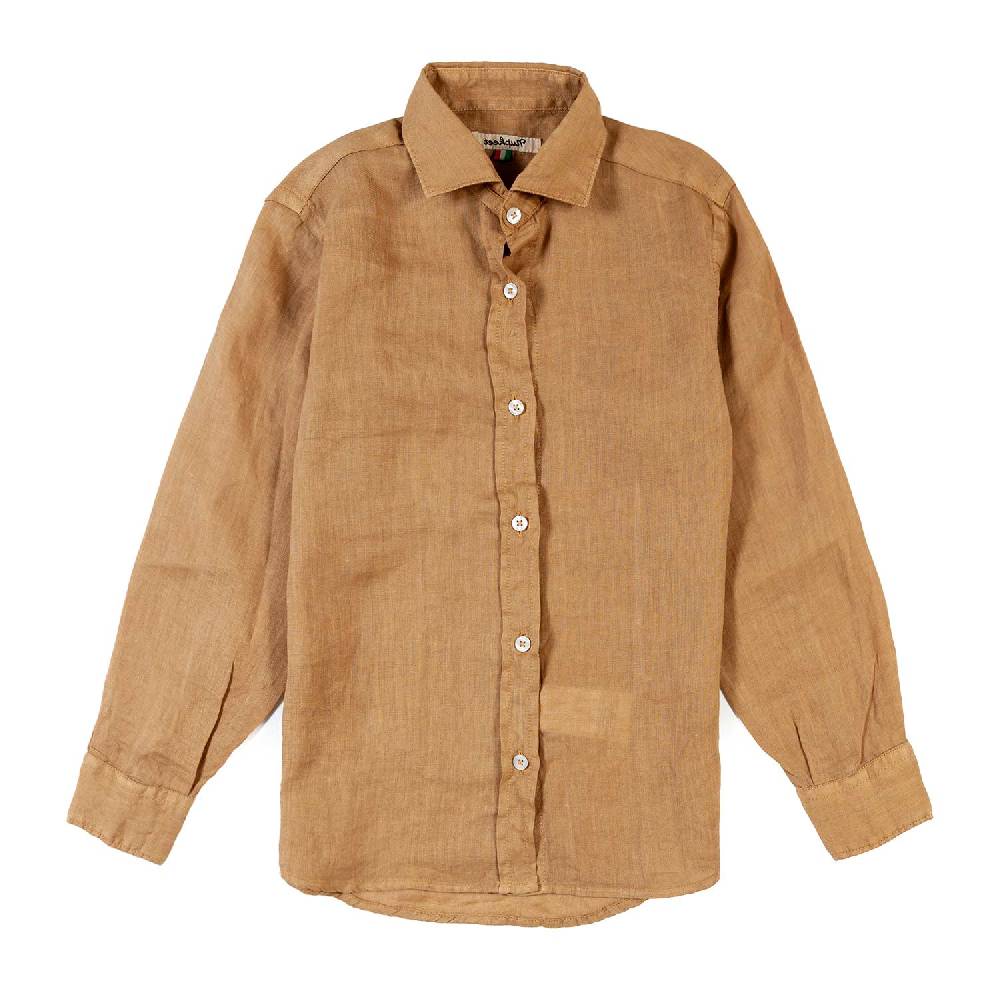 Nupkeet Camicia lino beige sabbia La Spezia In Vendita