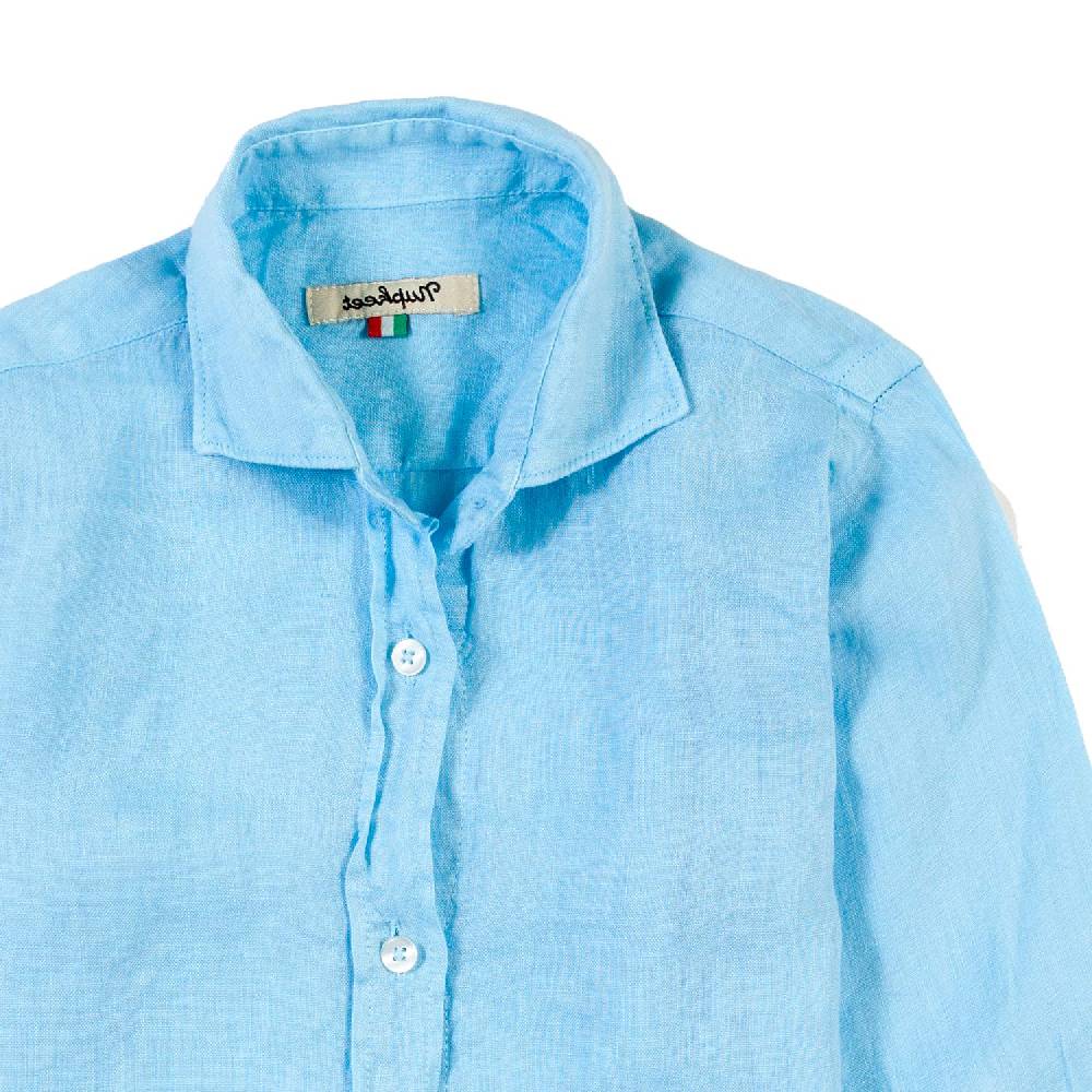 Nupkeet Camicia lino azzurra La Spezia Saldi