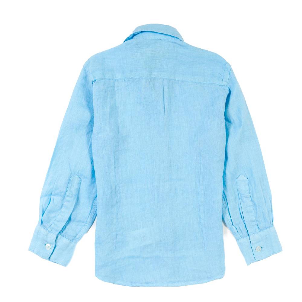 Nupkeet Camicia lino azzurra La Spezia Saldi