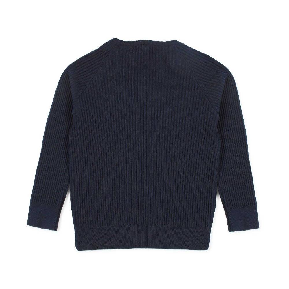Nupkeet Pullover blu navy a coste Asti Consegna Veloce