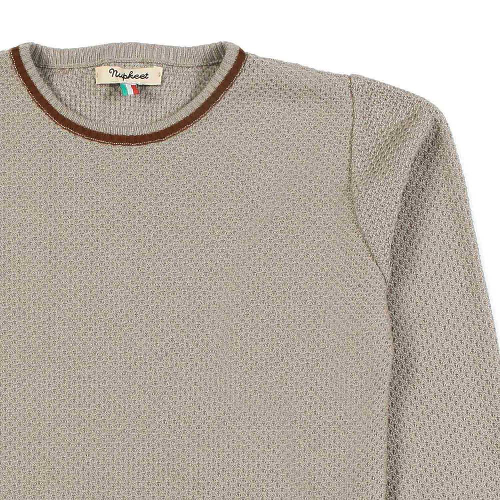 Nupkeet Pullover beige sabbia e cacao Lecce Promozione Limitata