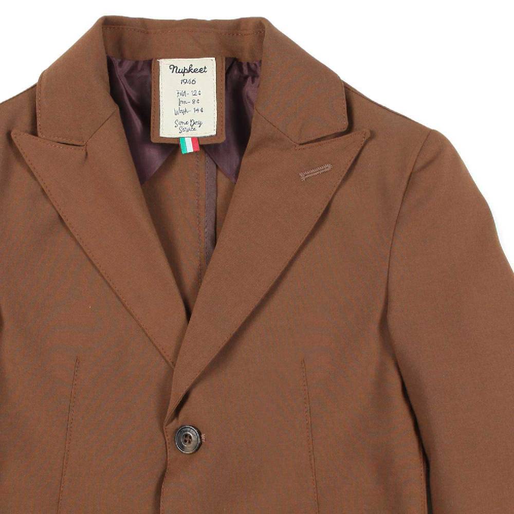 Nupkeet Giacca 2 bottoni marrone cacao Potenza Saldi