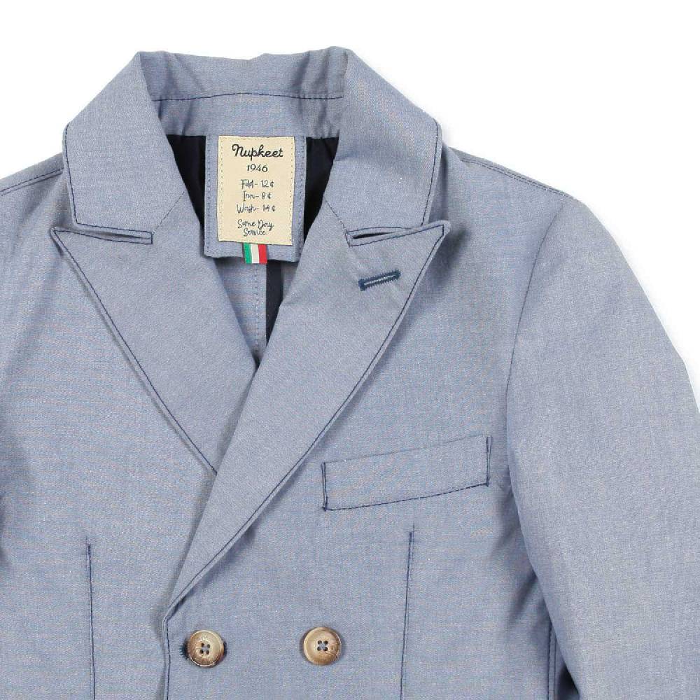 Nupkeet Giacca doppiopetto azzurra Imola Saldi Di Fabbrica