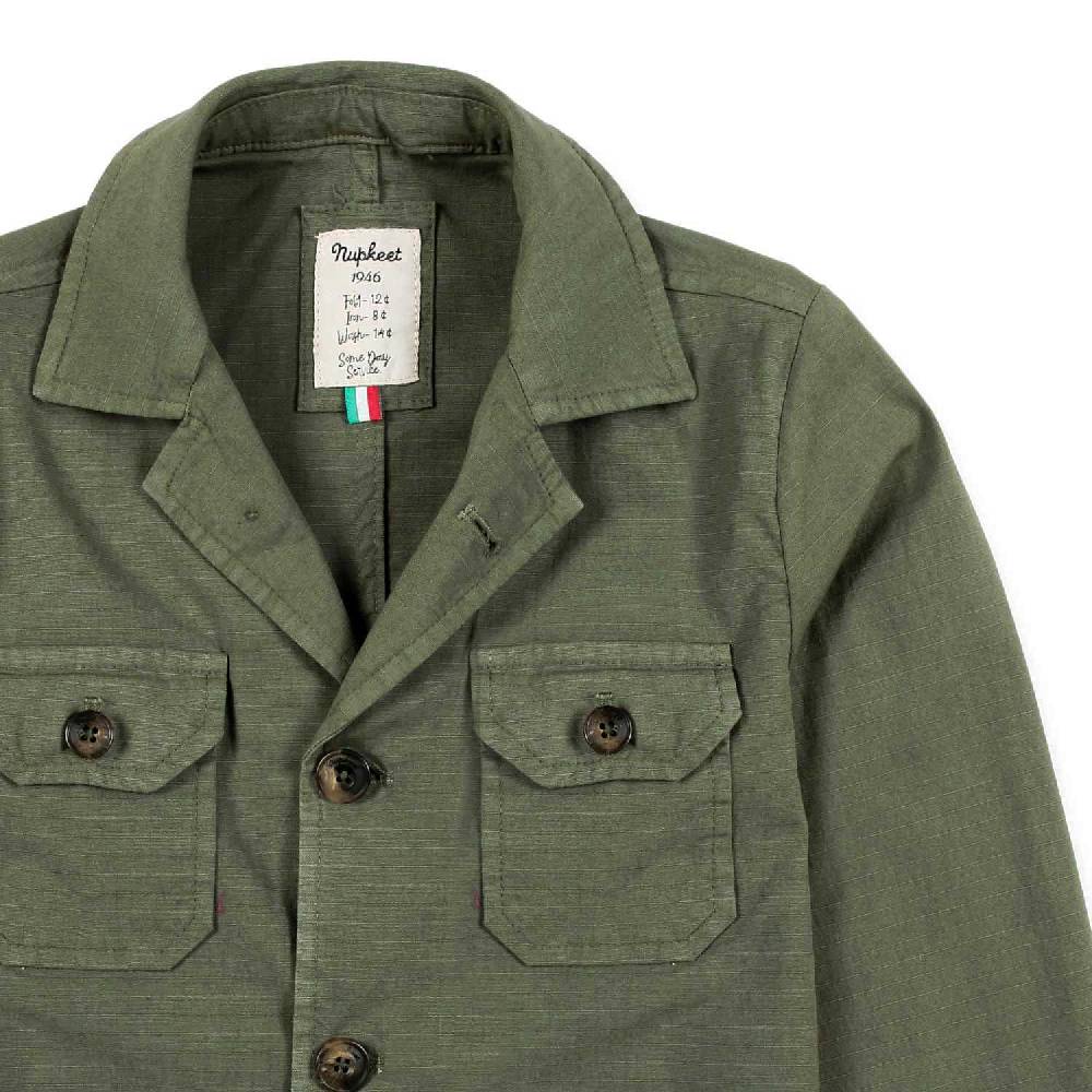 Nupkeet Giacca sahariana verde militare Varese 2025
