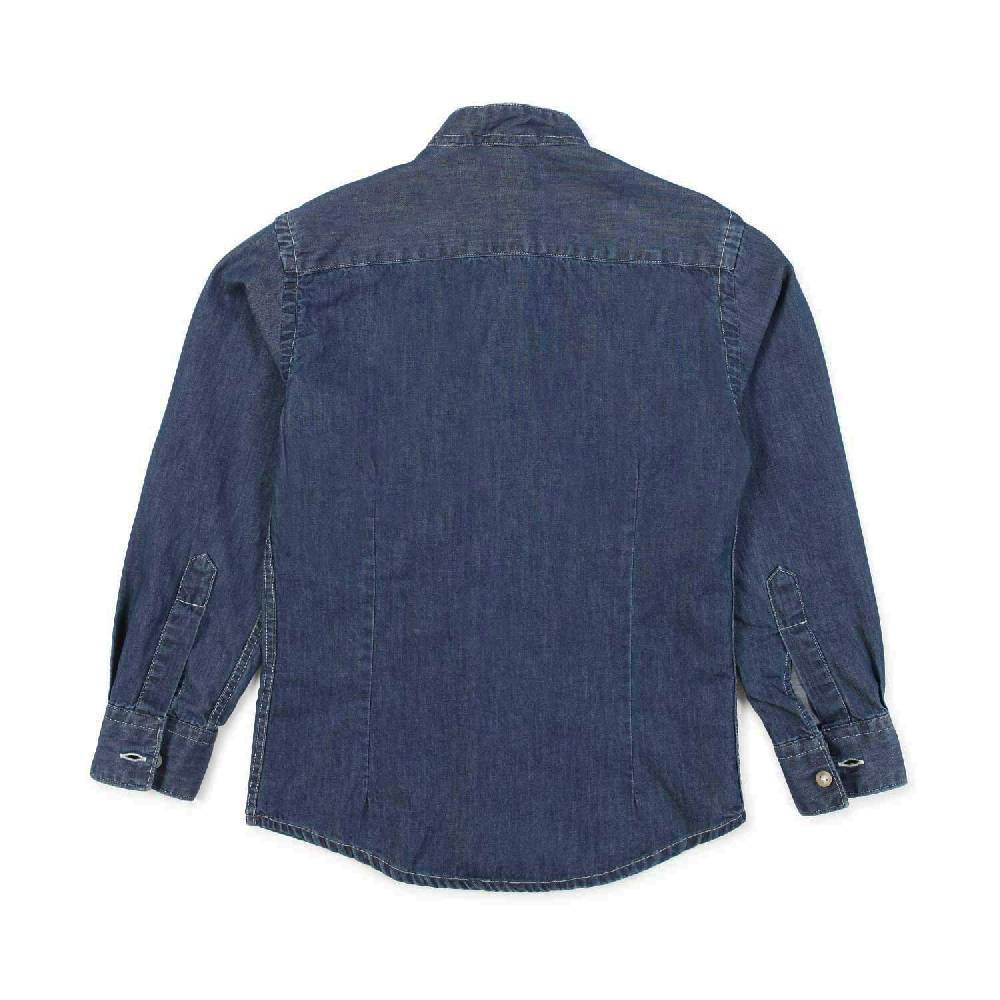 Nupkeet Camicia coreana denim blu scuro Terracina In Linea