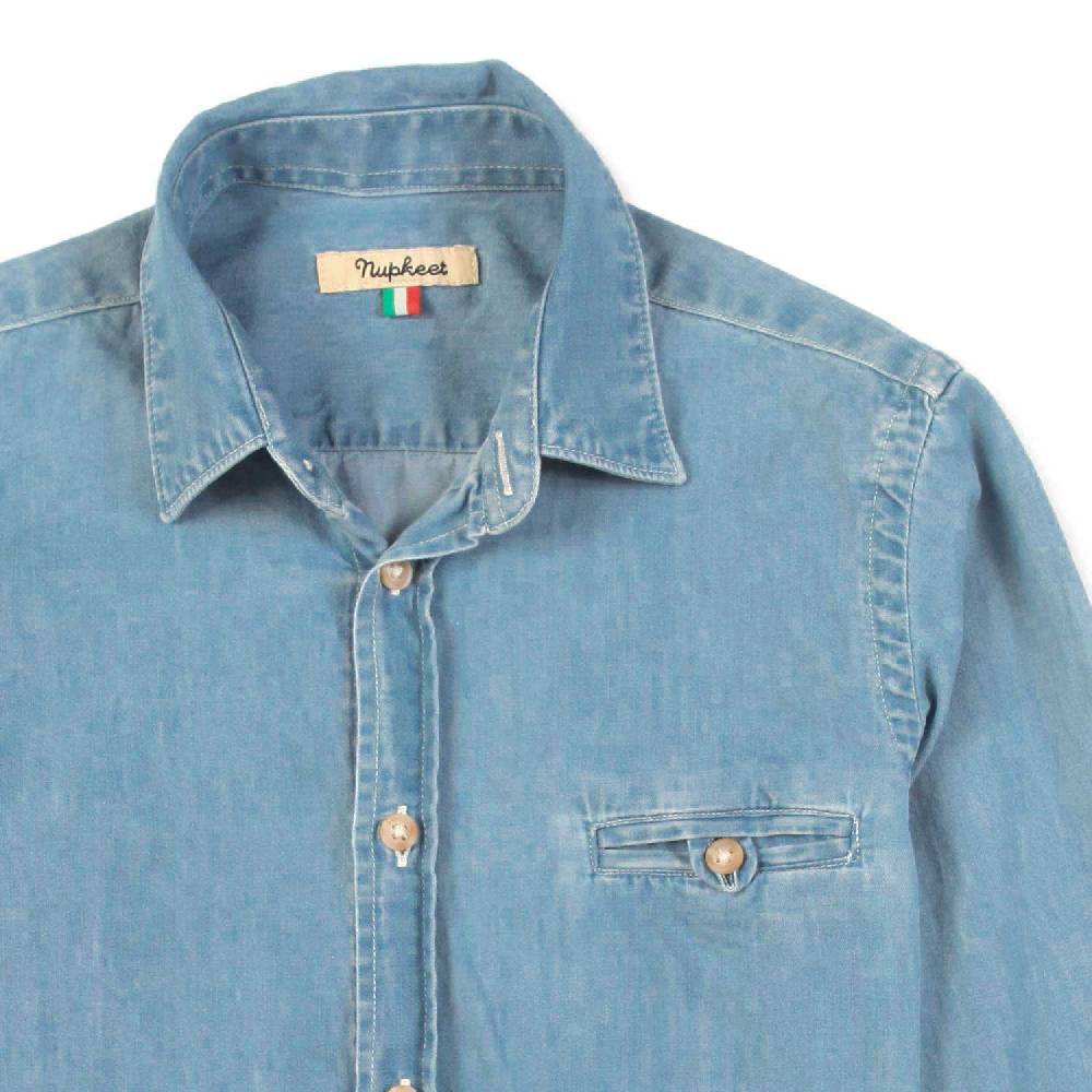 Nupkeet Camicia denim blu medio Aprilia Qualità