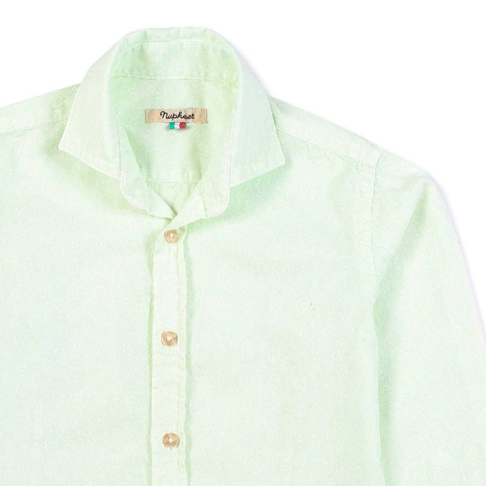 Nupkeet Camicia verde acqua Palermo fantasia kashmir Vendita