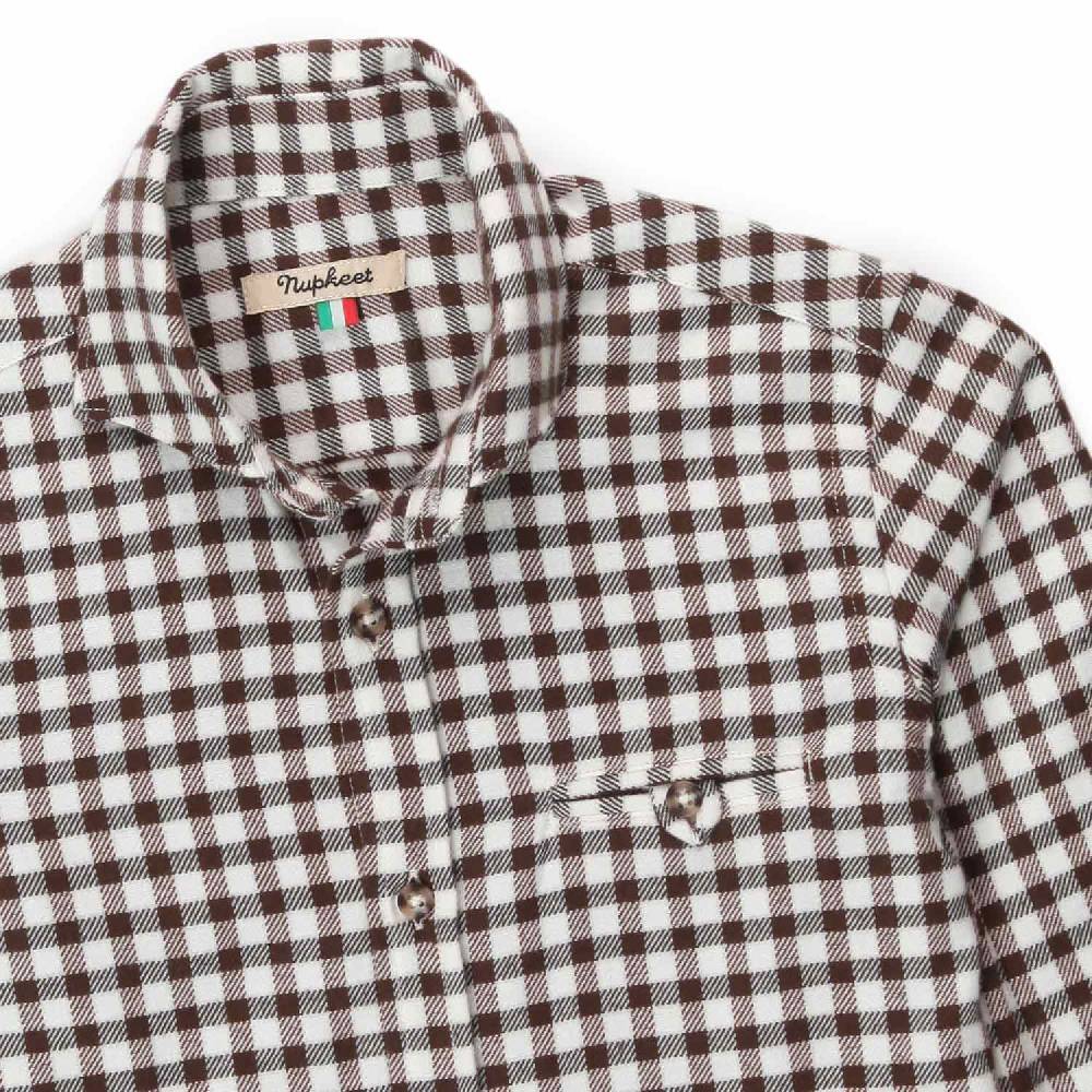 Nupkeet Camicia vichy marrone Genny Convenienza