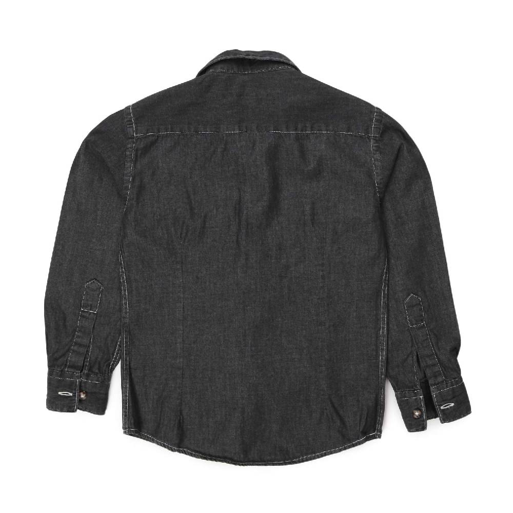 Nupkeet Camicia Giacomo nera in denim Sconto