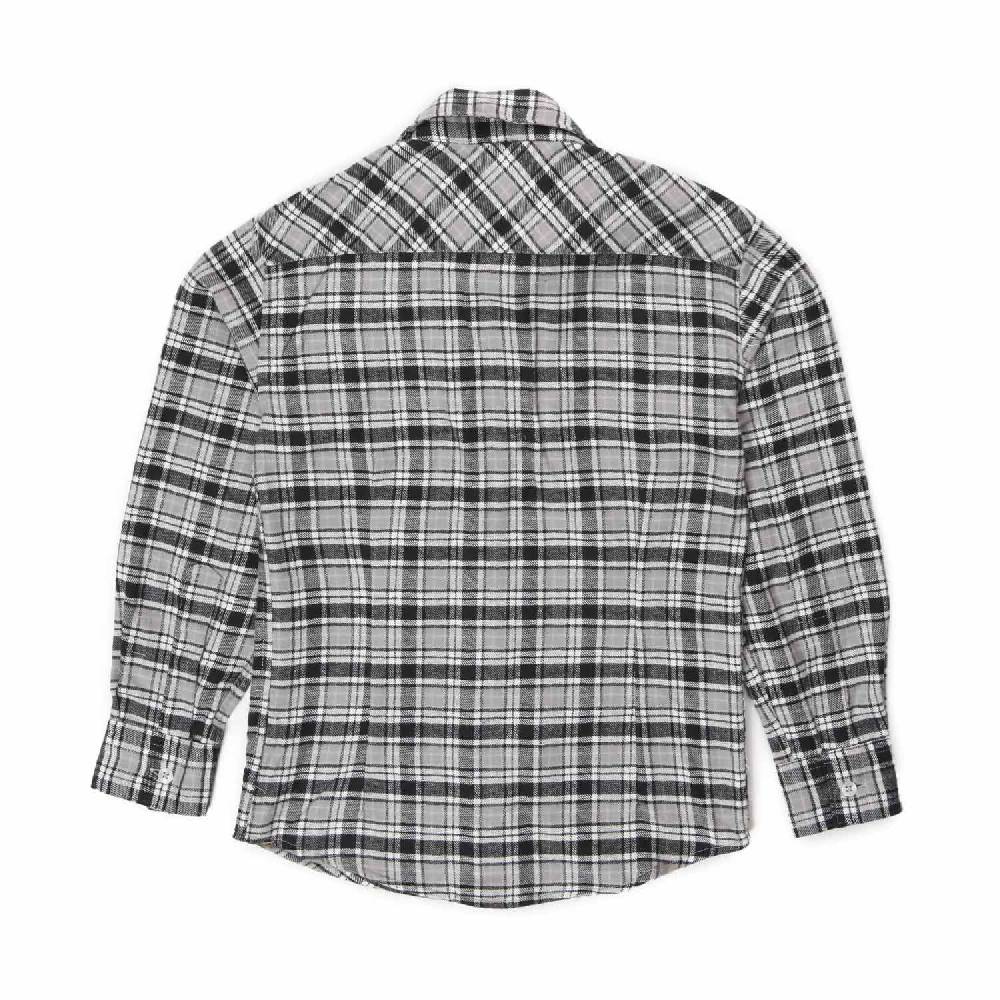 Nupkeet Camicia Romolo check grigia e nera Saldi
