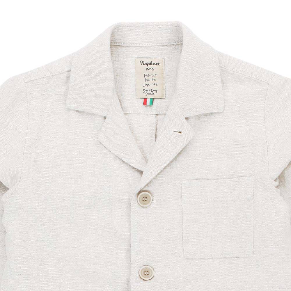 Nupkeet Giaccone misto lino Hawaii bianco Qualità