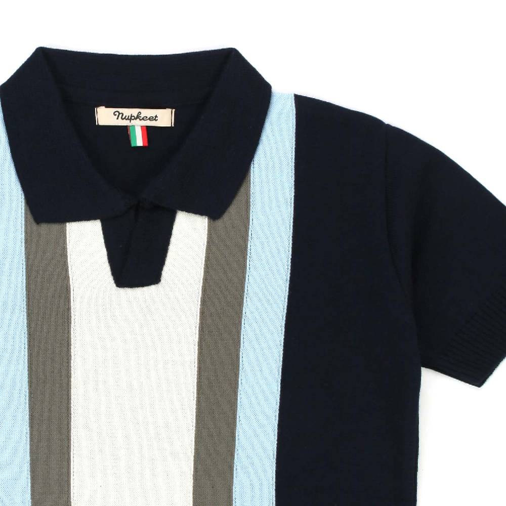 Nupkeet Polo Panay blu in tricot Acquista Ora