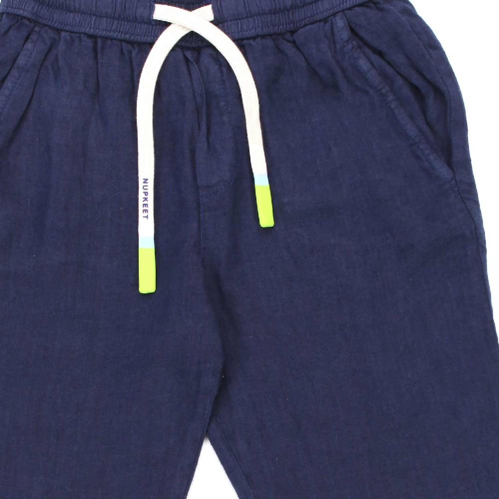 Nupkeet Pantalone Leyte blu in lino Shopping Online