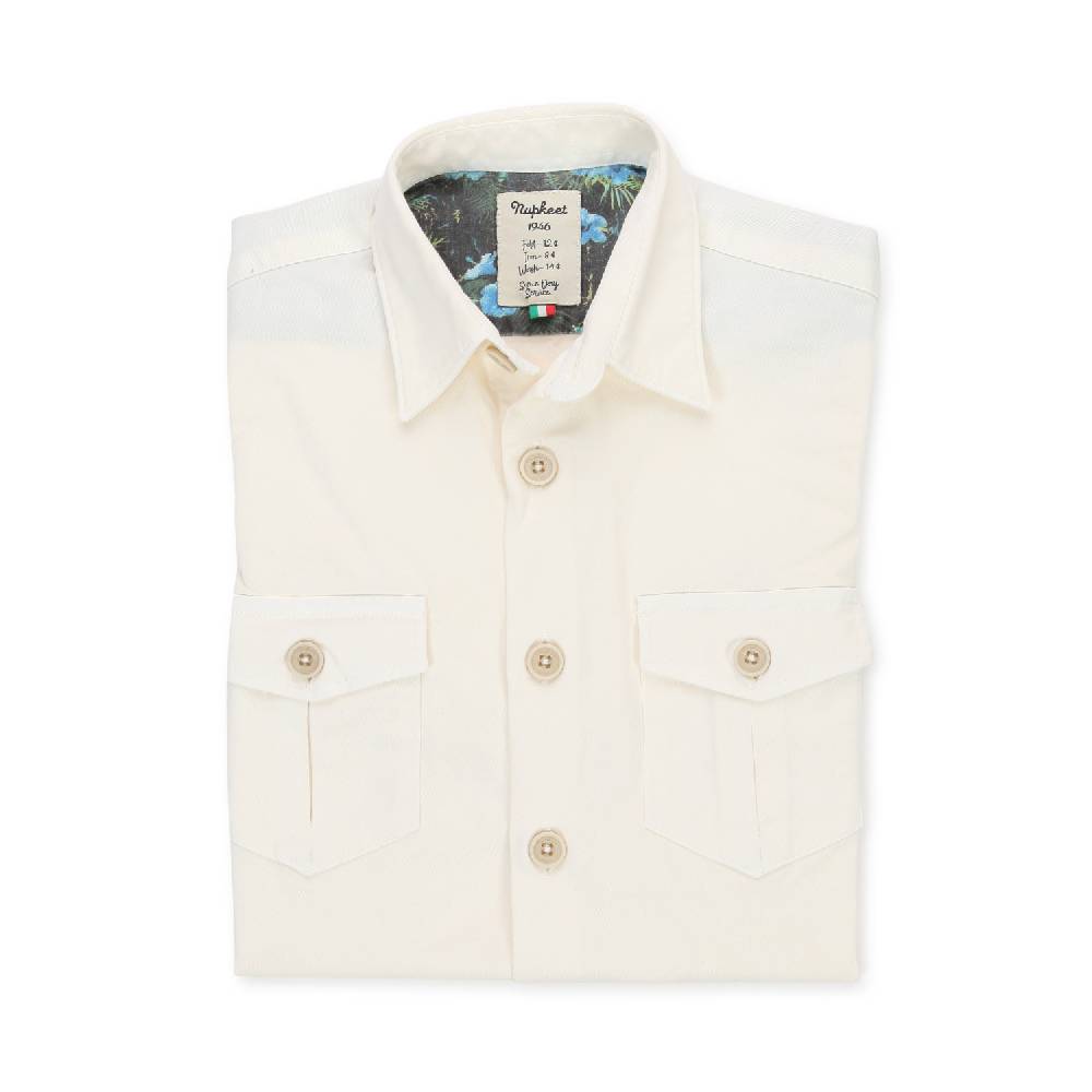 Nupkeet Giacca a camicia Portorico bianco panna