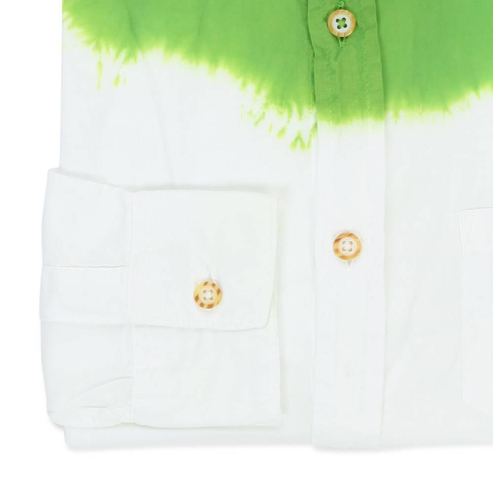 Nupkeet Camicia Lombok bianca e verde lime Moda