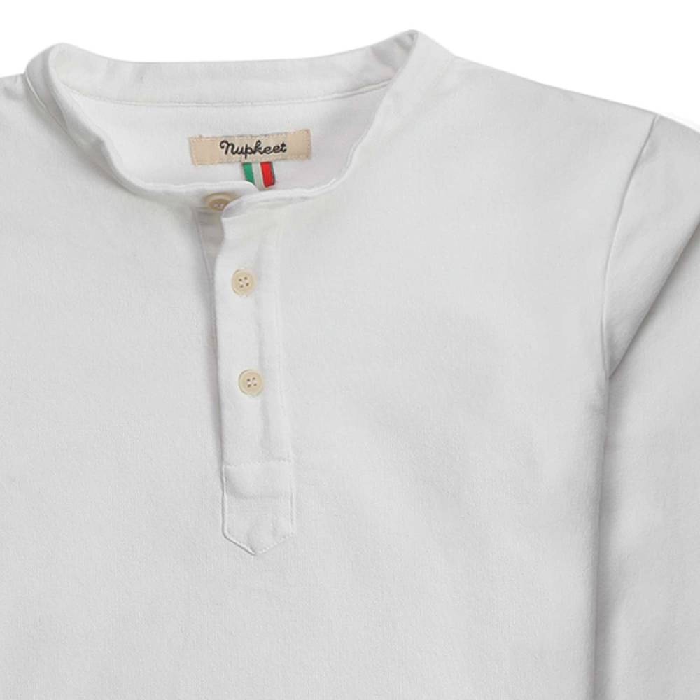 Nupkeet Criceto Bianco – T-shirt serafino a manica lunga Qualità Garantita