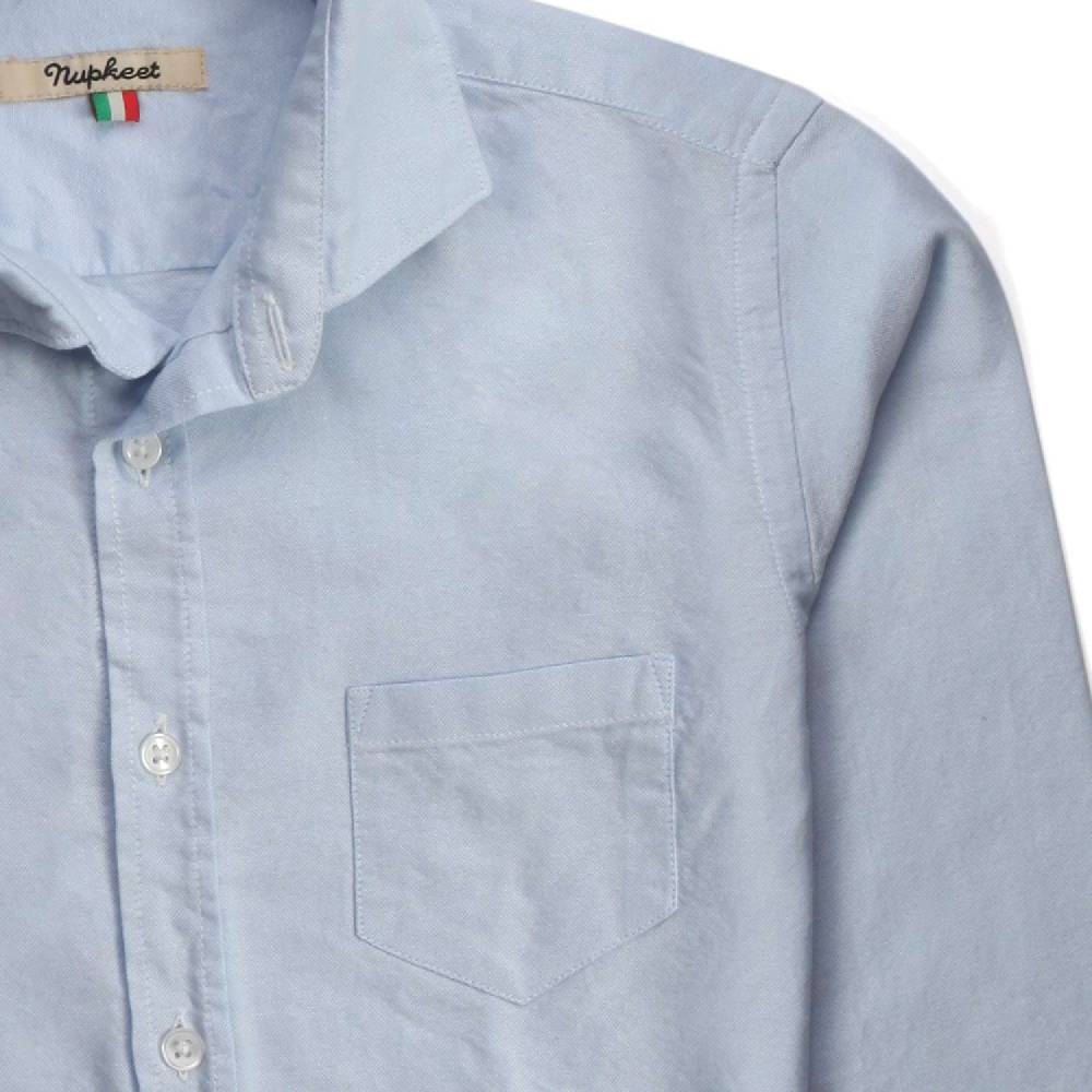 Nupkeet Alce Azzurro – Camicia Oxford a manica lunga Promozione Limitata