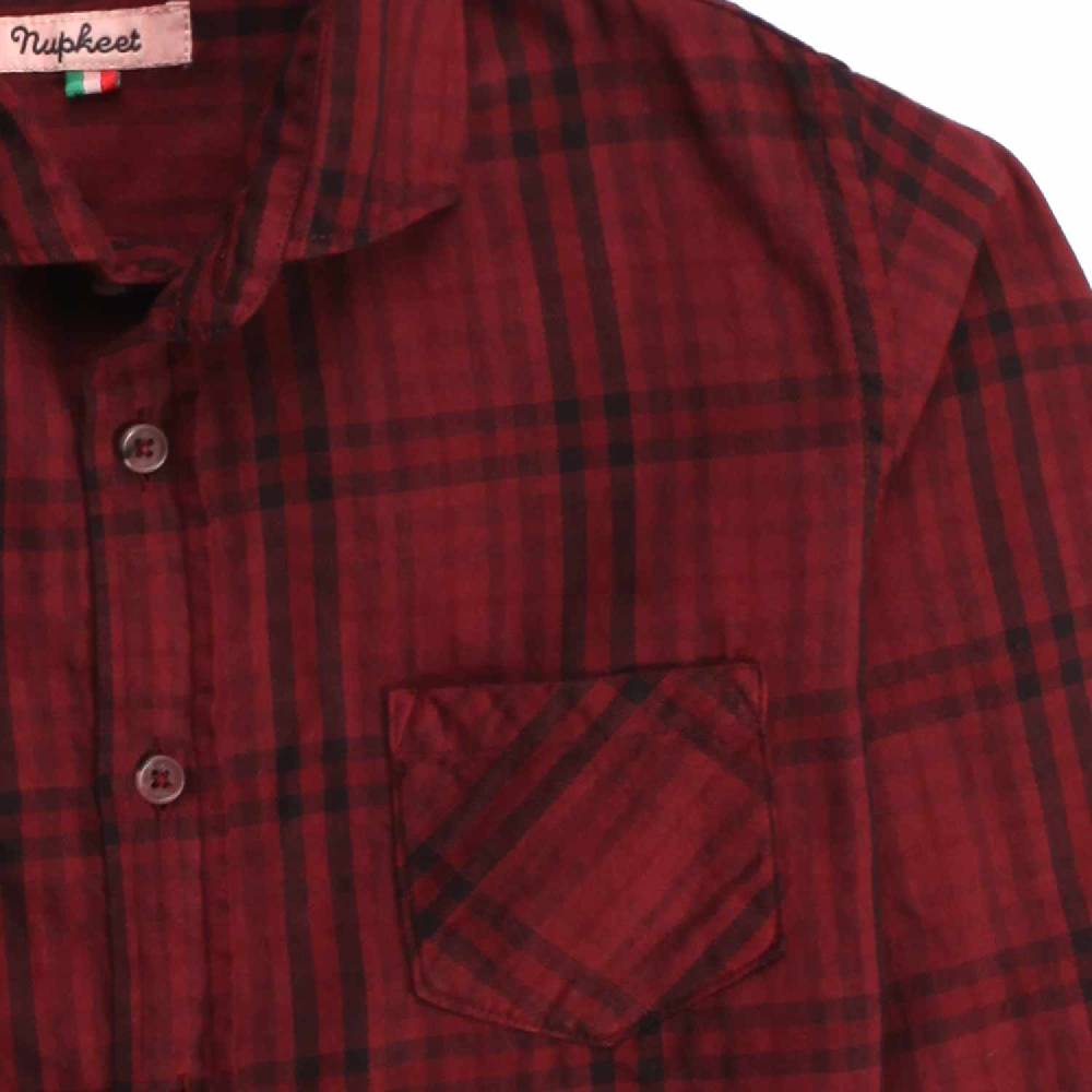 Nupkeet Talpa bordeaux – Camicia in flanella tartan Economico