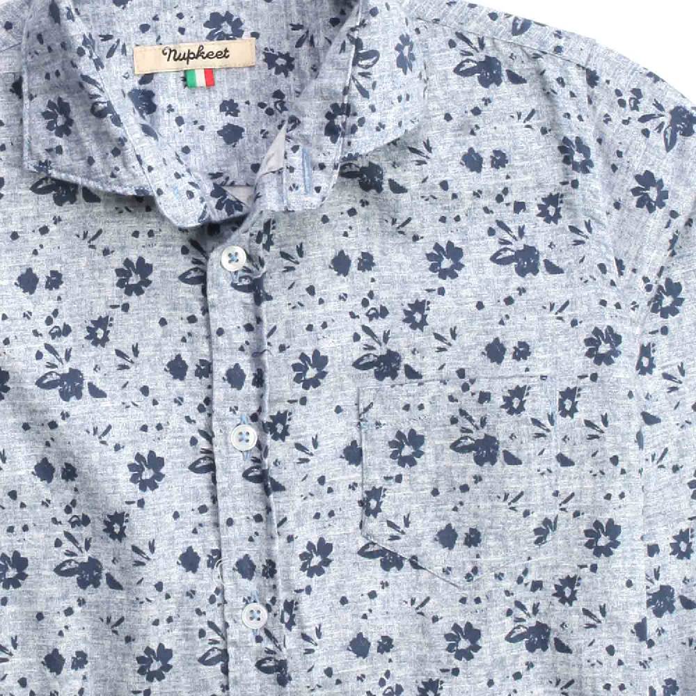 Nupkeet Murena azzurra – Camicia in flanella tartan Online