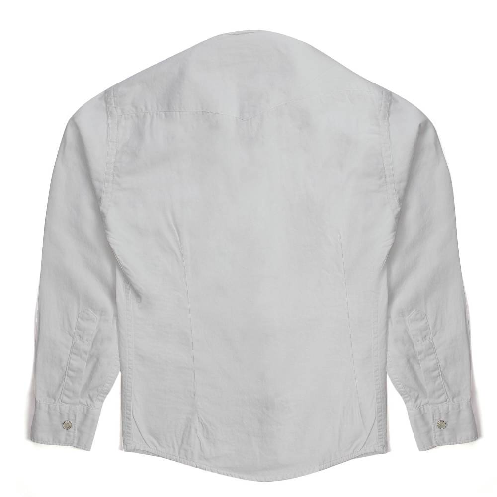 Nupkeet Gufo bianca – Camicia texana in gabardine Outlet