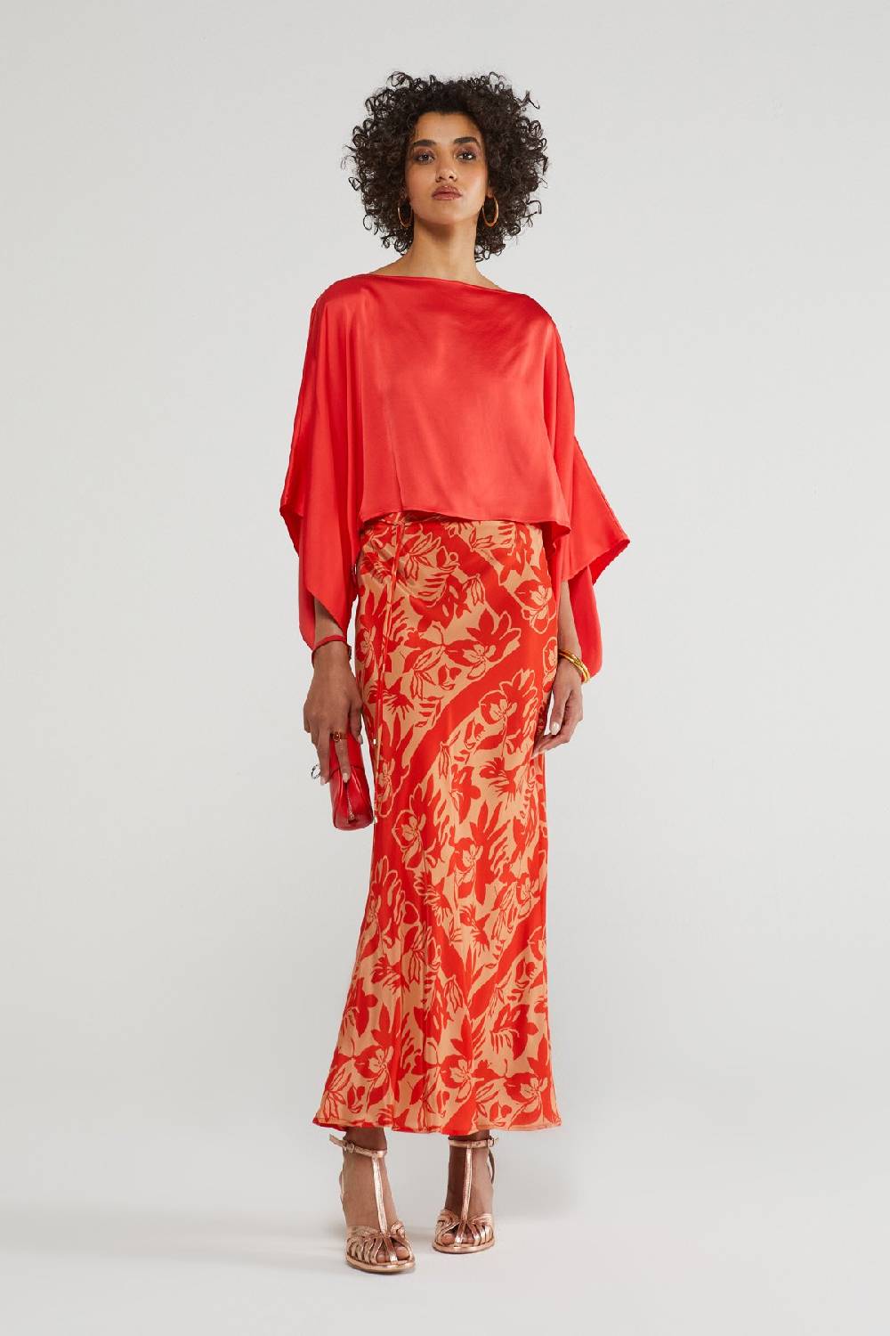 ottod'Ame Printed viscose skirt