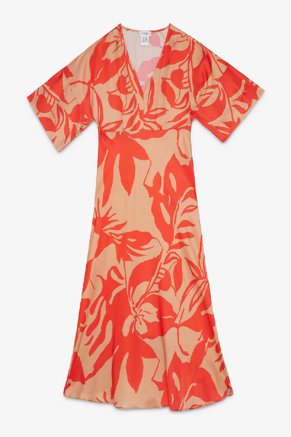 ottod'Ame Printed viscose V-neck long dress Offerte