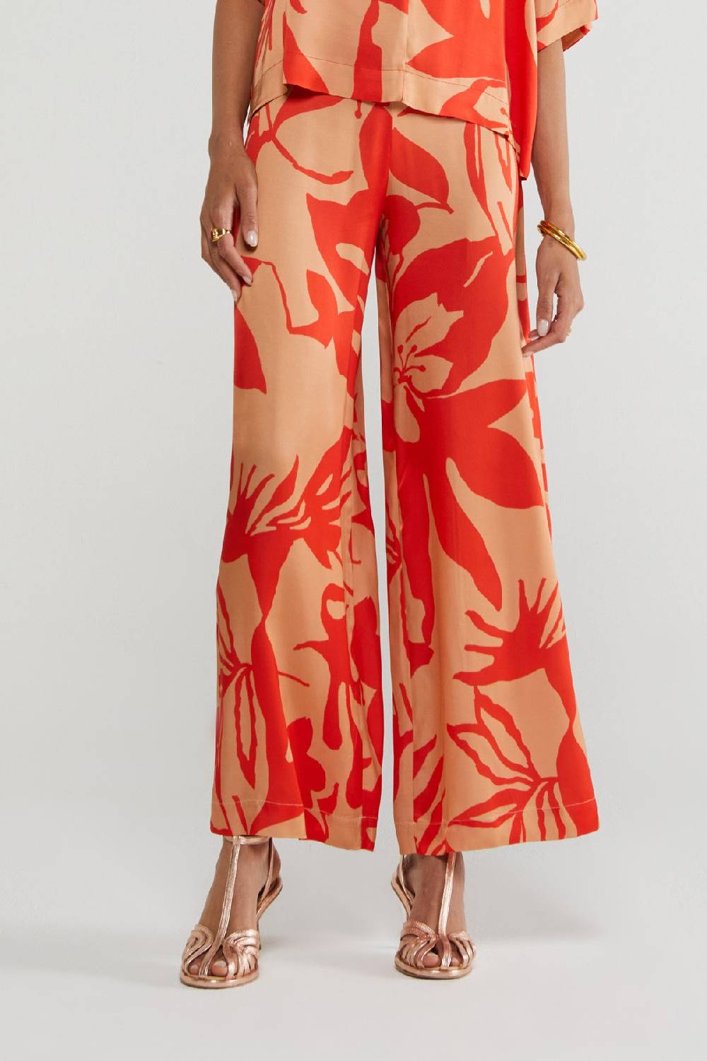 ottod'Ame Printed viscose trousers Vendita Calda