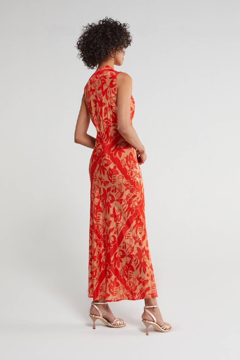 ottod'Ame Printed viscose long dress Liquidazione