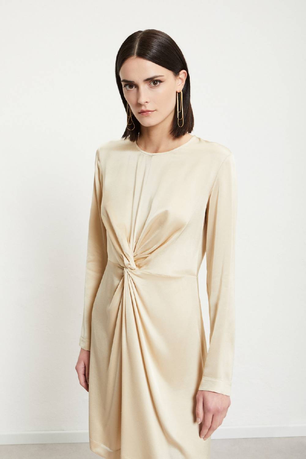 ottod'Ame Viscose short dress with knot Saldi Di Fabbrica