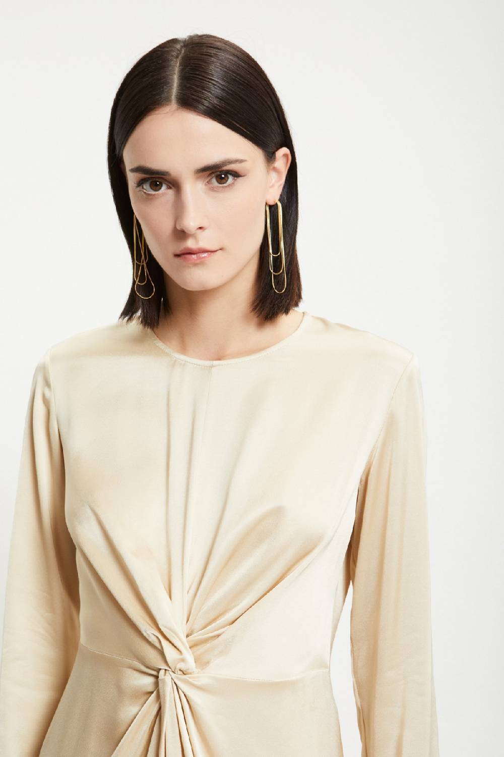 ottod'Ame Viscose short dress with knot Saldi Di Fabbrica