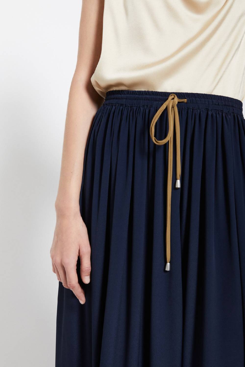 ottod'Ame Silk-blend long skirt Vendite Flash