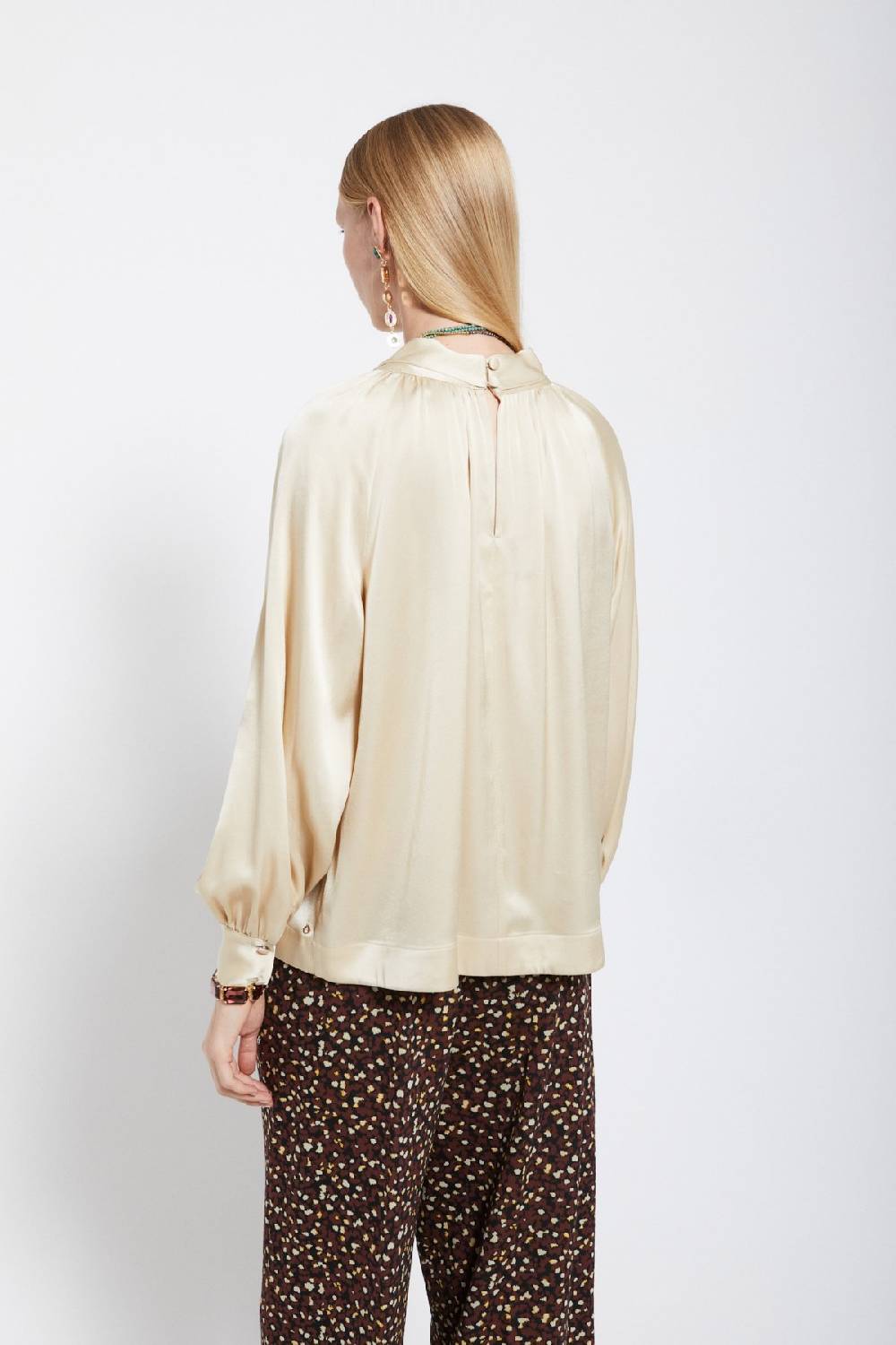 ottod'Ame Viscose blouse with knot Negozio