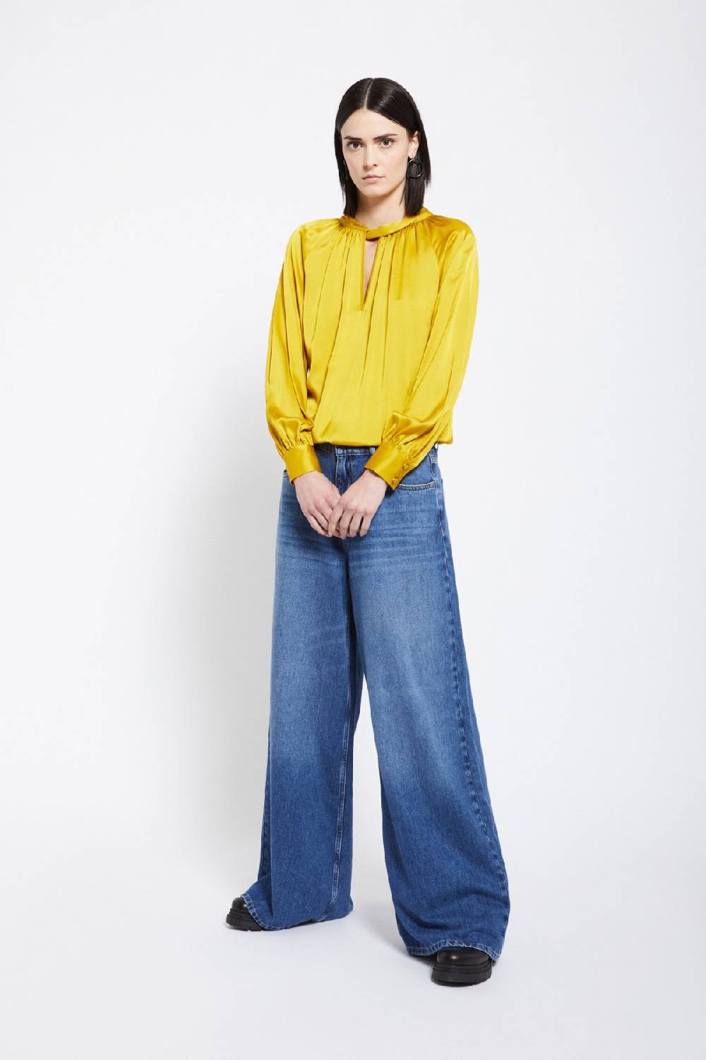 ottod'Ame Viscose blouse with knot In Linea
