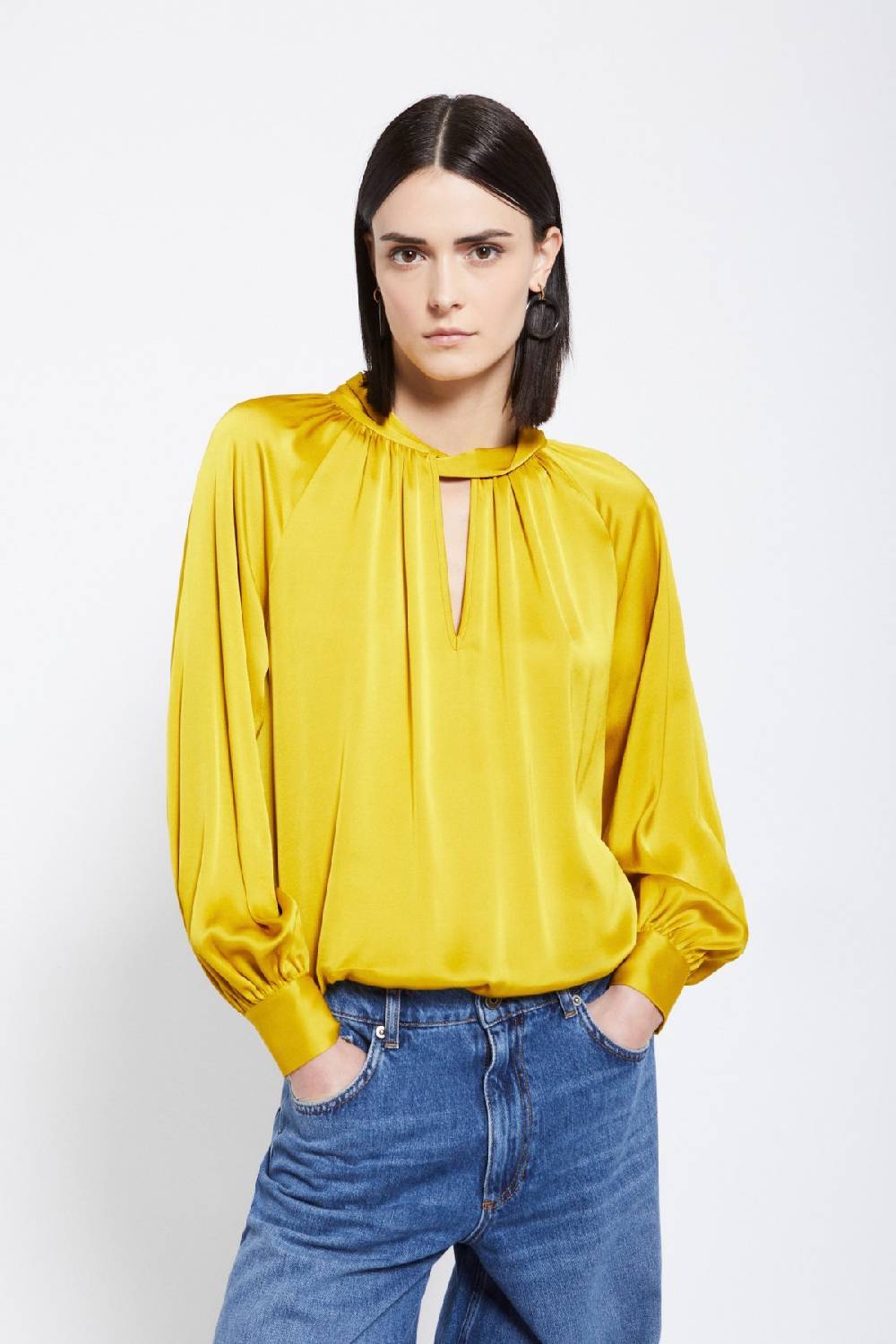 ottod'Ame Viscose blouse with knot In Linea
