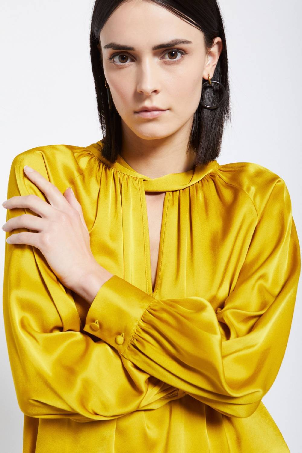 ottod'Ame Viscose blouse with knot In Linea