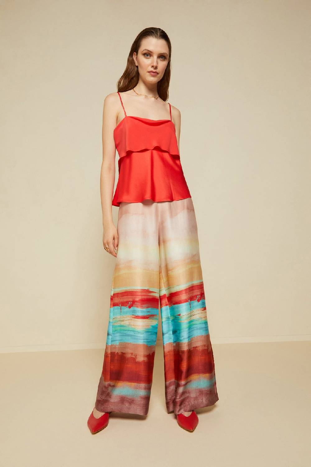 ottod'Ame Fluid viscose palazzo trousers Negozi Online