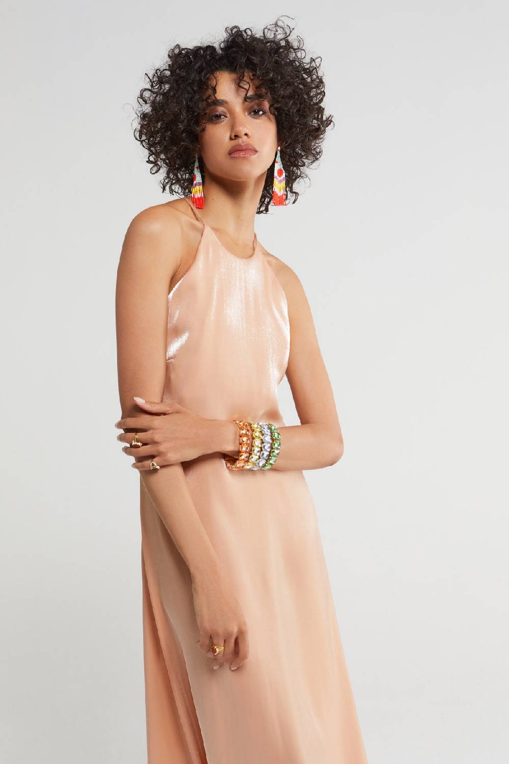 ottod'Ame Long dress with halter neckline Acquista Ora