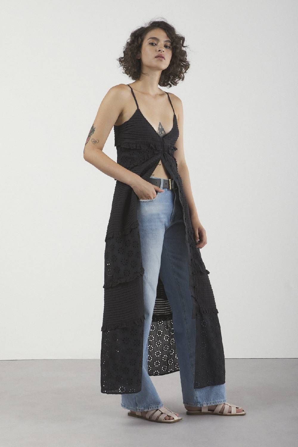 ottod'Ame Broderie anglaise long dress with ruffles I Più Venduti